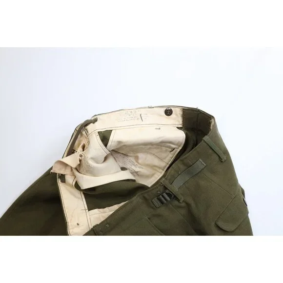 Vtg 50s Korean War Mens Medium Distressed Wool M1951 Field Trousers Pants USA